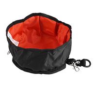 Jonlaki Portable Folding Pet Feeder for Dogs and Cats - Lightweight and Compact Feeding Dish Bowl with -Skid Base, for Travel (Black)