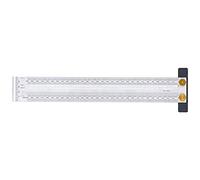 Jonlaki Portable Stainless Steel T-Shaped Marking Scale Ruler for Carpenters and Woodworkers, Accurate Multifunctional Measuring Tool (300mm)