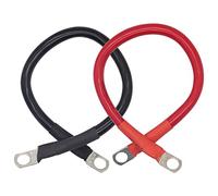 Jonlaki Power Battery Cable Set 4 Gauge AWG Red & Heat Shrink Cable for Automotive Solar Marine Connections