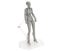 Jonlaki PVC Artists Action Figure Human Drawing Model Mannequin with Movable Joints and Stand, Ideal for Sketching & Photography Props (Grey)