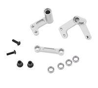 Jonlaki RC Aluminium Alloy Steering Kit for Bandit, Rustler, Slash 2WD - Servo Saver, CNC Machined, (Silver)