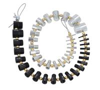 Jonlaki Size Thread Checker - 44 Male Female Screw Nut with Detachable Loops, 23 Imperial and 21 Sizes for Effortless Measurement