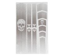 Jonlaki Thickened Fade PVC Bike Frame Protective Tape for Mountain & Road Bikes - 11 Pack Skull Head Design (Skull Head)