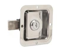Jonlaki Tool Box Handle with Keys - 304 Stainless Steel Mirror Polished Flush Mounted Lock for RVs, Trucks, Campers, and Trailers