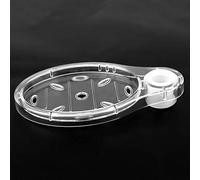 Jonlaki Transparent Round Acrylic Dish Holder with Lifting Rod and Efficient Drainage Design for Bathroom Accessories
