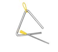 Jonlaki Triangle Bell, Percussion Instrument Steel Triangle Musical Triangle Instrument with for Exploring the World of Music (4-inch)