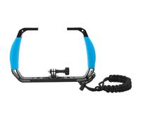 Jonlaki Underwater Diving Rig Tray Mount with -Slip Grip, Dual Cold Shoe, /4in & 3/8in Screw Holes for Action Cameras, & More (Sky Blue)