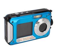 Jonlaki Water Digital Camera, 2.7K 48MP Dual Screen Underwater Camera with 2.7 Inch LCD Display and 1.8 Inch Selfie Screen, for Snorkeling and Vacation (Blue)
