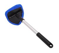 Jonlaki Windshield Cleaner Tool Auto Glass Wiper Kit Car Window Cleaning Kit with Extendable Handle Rotating Head Detachable Brush for Cars Trucks SUVs RVs (Pentagon Shape with 4 Cloth Covers Spray