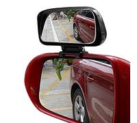 JONMON Blind Spot Mirror - 1 Pack Adjustable 360 Degree Rotation Car Auxiliary Convex Wide Angle Mirror Snap Way Clip On Side Rearview Mirror Universal for Cars Truck SUVs