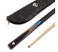 Jonny 8 Ball 42 Inch 2 Piece Centre Jointed Vanquish Junior Kids Snooker Pool Cue and Case Set 10mm Tip (Blue)