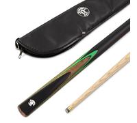 Jonny 8 Ball 42 Inch 2 Piece Centre Jointed Vanquish Junior Kids Snooker Pool Cue and Case Set 10mm Tip (Green)