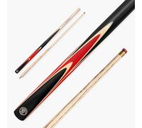 Jonny 8 Ball 57 Inch 2 Piece SNIPER English Pool Cue with Smooth Premium Ash Shaft and Hand Spliced Butt - 8mm Red Layered Pro Leather Tip (Red)