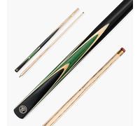 Jonny 8 Ball 57 Inch Two Piece 2Pc SNIPER English Pool Cue with Smooth Premium Ash Shaft and Hand Spliced Butt - 8mm Pro Leather Tip (Green)