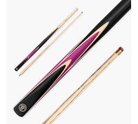 Jonny 8 Ball 57 Inch Two Piece 2Pc SNIPER English Pool Cue with Smooth Premium Ash Shaft and Hand Spliced Butt - 8mm Pro Leather Tip (Purple)