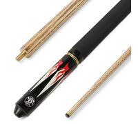 Jonny 8 Ball Adjustable 4 Piece 57 Inch Ash English Pool Cue 8mm Tip - Shorten to 45 Inches (Flame)