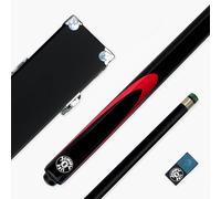 Jonny 8 Ball BLACK INFERNO 2pc Graphite Pool Snooker Cue & REINFORCED HARD CASE
