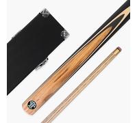 Jonny 8 Ball Challenger 57 Inch 2 Piece Centre Joint English Pool Cue and Case Set with 8mm Pro Leather Tip with Black Hard Case (Walnut Maple)