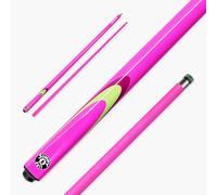 Jonny 8 Ball Inferno 57 Inch 2 Piece Centre Joint Graphite Fibreglass Low Deflection Snooker and Pool Cue with 9.5mm Layered Green Tip (Neon Pink)