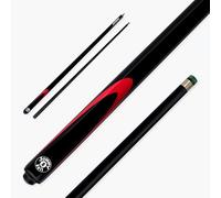 Jonny 8 Ball Inferno 57 Inch 2 Piece Centre Joint Graphite Fibreglass Low Deflection Snooker and Pool Cue with 9.5mm Layered Green Tip (Midnight)