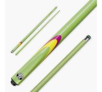 Jonny 8 Ball Inferno 57 Inch 2 Piece Centre Joint Graphite Fibreglass Low Deflection Snooker and Pool Cue with 9.5mm Layered Green Tip (Neon Green)