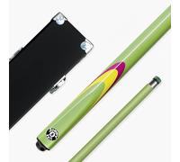 Jonny 8 Ball Inferno 57 Inch 2 Piece Centre Joint Graphite Fibreglass Snooker and Pool Cue and Case Set with 9.5mm Layered Green Tip and Black Hard Case (Neon Green)