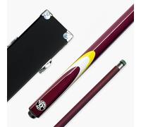 Jonny 8 Ball Inferno 57 Inch 2 Piece Centre Joint Graphite Fibreglass Snooker and Pool Cue and Case Set with 9.5mm Layered Green Tip and Black Hard Case (Cherry)