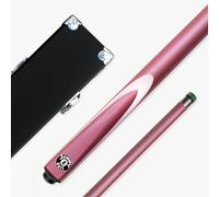 Jonny 8 Ball Inferno 57 Inch 2 Piece Centre Joint Graphite Fibreglass Snooker and Pool Cue and Case Set with 9.5mm Layered Green Tip and Black Hard Case (Pink with Hard Case)