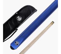 Jonny 8 Ball Junior Metallic E-Series 48 Inch 2 Piece Centre Joint Kids Snooker Pool Cue and Soft Case Set 9.5mm Tip (Blue)