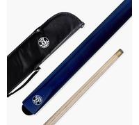 Jonny 8 Ball Metallic E-Series 57 Inch 2 Piece Centre Joint Snooker Pool Cue and Soft Case Set 9.5mm Tip (Dark Blue)
