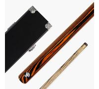 Jonny 8 Ball NOVA 57 Inch 2 Piece Centre Joint English Pool Cue 9mm tip with Slim Tapered Ash Shaft (Orange with Case)