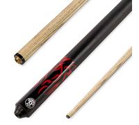 Jonny 8 Ball RED FLAME 2pc RISS Pool Snooker Cue with Ash Shaft 8mm Elk Master Tip