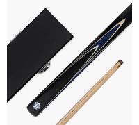 Jonny 8 Ball SNIPER 57 Inch 2 Piece Centre Joint English Pool Cue and Case Set 8mm Pro Leather Tip with Black Hard Classic Attache Case (Blue)