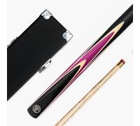 Jonny 8 Ball SNIPER 57 Inch 2 Piece Pool Cue and Case Set 8mm Tip Black Reinforced Case + 2 Chalks (Purple)