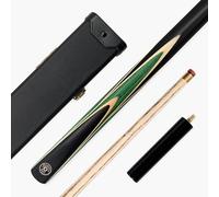 Jonny 8 Ball SNIPER 57 Inch ¾ Jointed English Pool Cue and Case Set 8mm Pro Leather Tip with Black Hard Plastic Ends Case and 6 Inch Mini Butt Extension (Green)