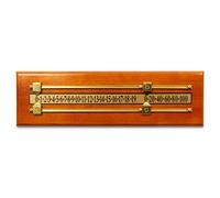 Jonny 8 Ball SOLID ASH Wooden Snooker Scoreboard for 2 Players with Brass Markers and Rails - 17.5 Inch