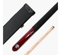 Jonny 8 Ball Torpedo 48 Inch 2 Piece Centre Joint Junior Kids Snooker and English Pool Cue with 9.5mm Tip (Red Torpedo with Soft Case)