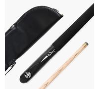 Jonny 8 Ball Torpedo 48 Inch 2 Piece Centre Joint Junior Kids Snooker and English Pool Cue with 9.5mm Tip (Black Torpedo Cue with Soft Case)