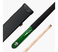Jonny 8 Ball Torpedo 48 Inch 2 Piece Centre Joint Junior Kids Snooker and English Pool Cue with 9.5mm Tip (Green Torpedo with Soft Case)