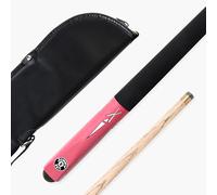 Jonny 8 Ball Torpedo 48 Inch 2 Piece Centre Joint Junior Kids Snooker and English Pool Cue with 9.5mm Tip (Pink Torpedo Cue with Soft Case)