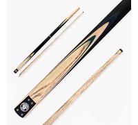 Jonny 8 Ball Traditional Range 57 Inch 3 Piece Centre Jointed Length Adjustable Snooker Pool Cue 9mm Tip - Shorten to 44 Inch (Green Half Moon)