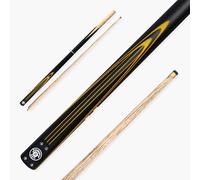 Jonny 8 Ball Traditional Range 57 Inch 3 Piece Centre Jointed Length Adjustable Snooker Pool Cue 9mm Tip - Shorten to 44 Inch (Yellow Powerline)