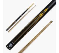 Jonny 8 Ball Traditional Range 57 Inch 3 Piece Centre Jointed Length Adjustable Snooker Pool Cue 9mm Tip - Shorten to 44 Inch (Yellow Powerline)