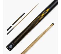 Jonny 8 Ball Traditional Range 57 Inch ¾ Jointed Snooker English Pool Cue with 9mm tip + 6 Inch Mini Butt (Yellow Powerline)