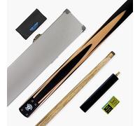 Jonny 8 Ball Traditional Range 57 Inch ¾ Jointed Snooker English Pool Cue with 9mm tip + 6 Inch Mini Butt (Criss Cross with Case)