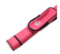 Jonny 8 Ball Two Tone Oval Snooker Pool Cue Case - Holds One 2-Piece Centre Jointed Cue, Removable Accessory Pocket (Pink)