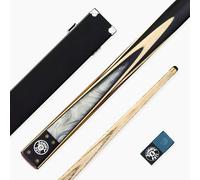 Jonny 8 Ball White Marble 2pc Centre Joint Pool Snooker Cue 9mm Tip Black Reinforced Case