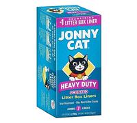 JONNY CAT Litter Box Liners: Fresh Scent - Heavy Duty - Tear & Leak Resistant - Drawstring Close - Jumbo, 7 Count