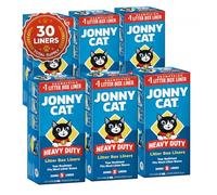 Jonny Cat Litter Box Liners: Heavy Duty - Tear & Leak Resistant - Drawstring Close - Jumbo, 30 Count