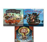 Jonny Duddle Pirate Series Collection 3 Books Set, (The Pirate-Cruncher, The King of Space and The Pirates Next Door)